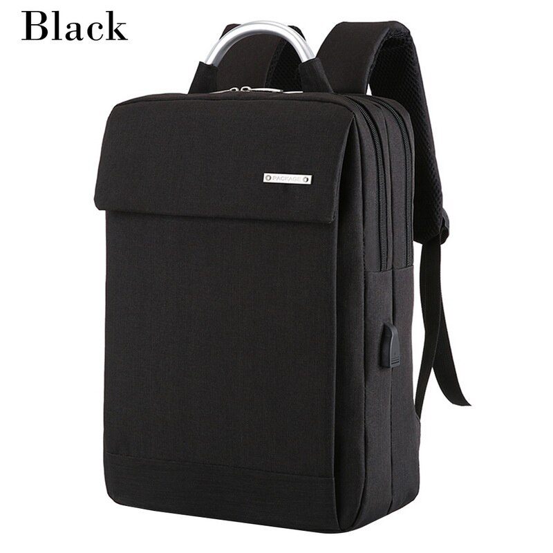 Hommes Anti-vol sac à dos pour ordinateur portable affaires grande capacité sac à dos hommes ordinateur sac d'école voyage sac à dos étudiant poignée sac: Black