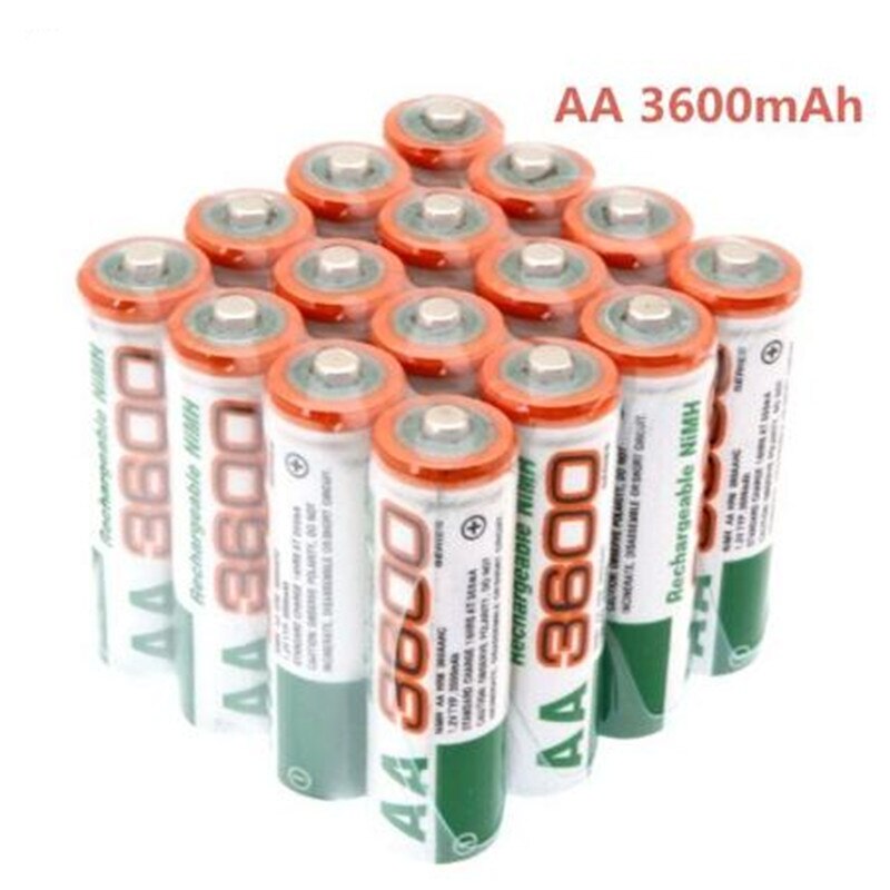 Dolidada 100% Aa Batterij 3600 Mah Oplaadbare Batterij, 1.2 V Ni-Mh Aa Batterij, geschikt Voor Klokken, Muizen, Computers