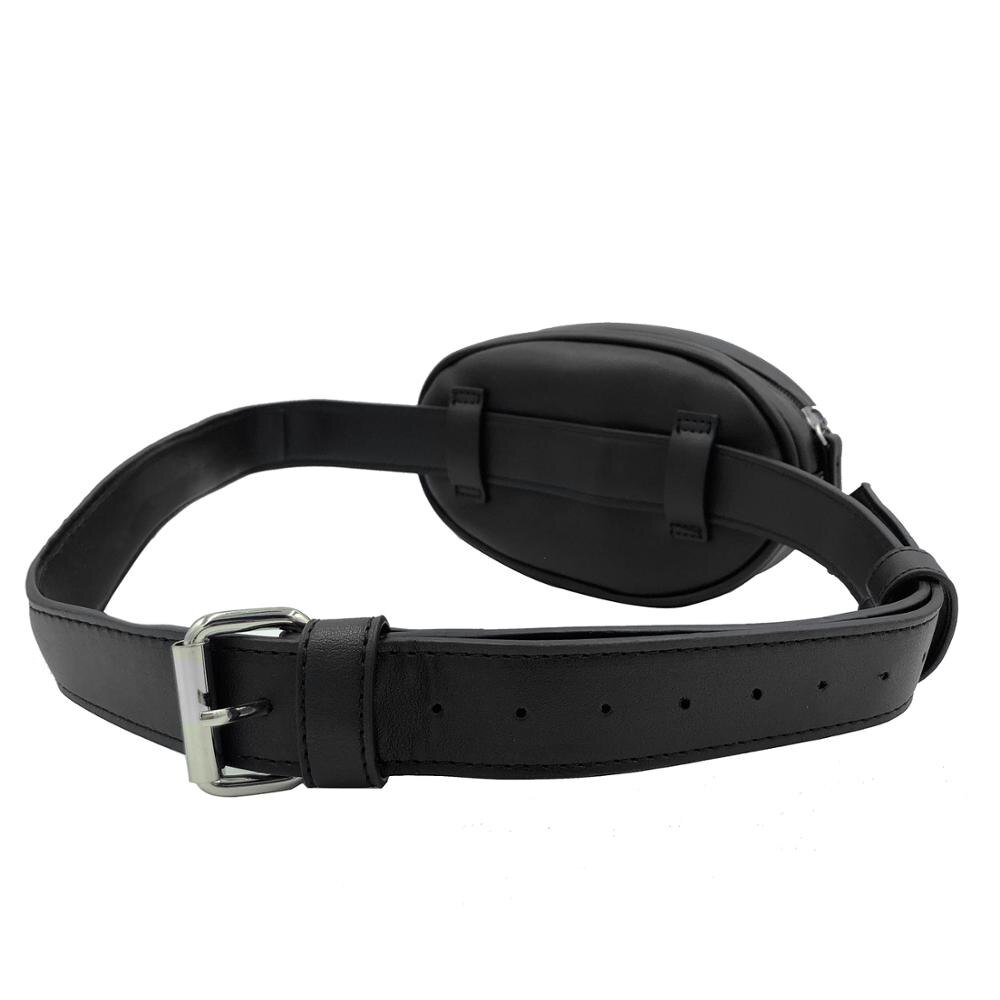 Dame midjepose ensfarget liten rund bag dame liten pute bag messenger bag midje pack