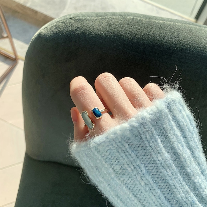 Franse Retro Romantische Kleuraanpassing Glazuur Goud Open Ringen Voor Vrouw Party Girls 'Luxe Ring 2022 Mode-sieraden