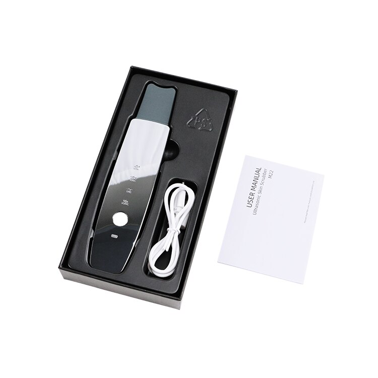 Ultrasonic face cleaning cosmetics machine effective smooth skin Facial Pore Cleaner Rechargeable Skin Scrubber: 8822