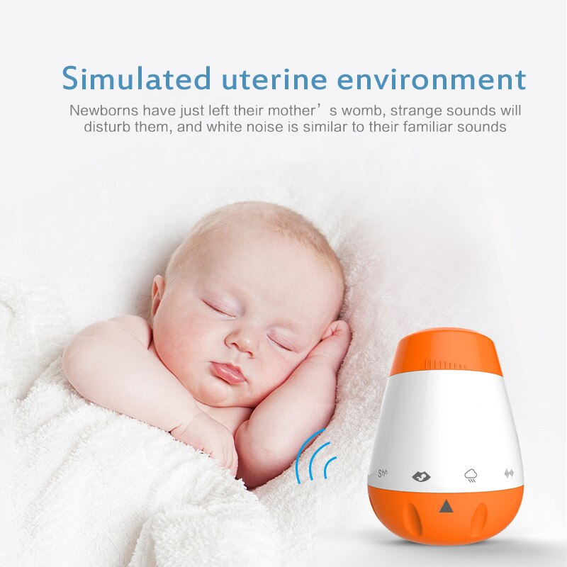 Baby Sleep Aid Baby Coaxing Speelgoed Smart Muziek Witte Ruis Voice Sensor Oplaadbare Zuigelingen Therapie Geluid Machine Slaap Tool