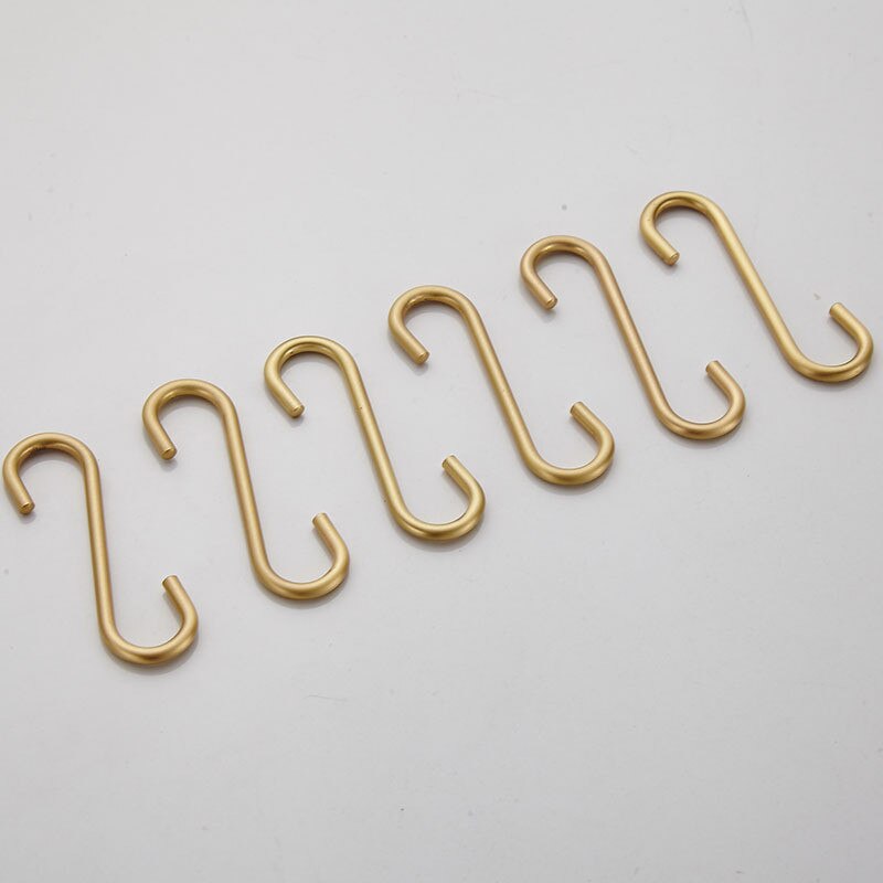 Brass Wall Hook Bathroom Hanger Clothes Coat Robe Towel Hooks Gold Small Hook For Keys Hat Restroom Accessories: Light Grey