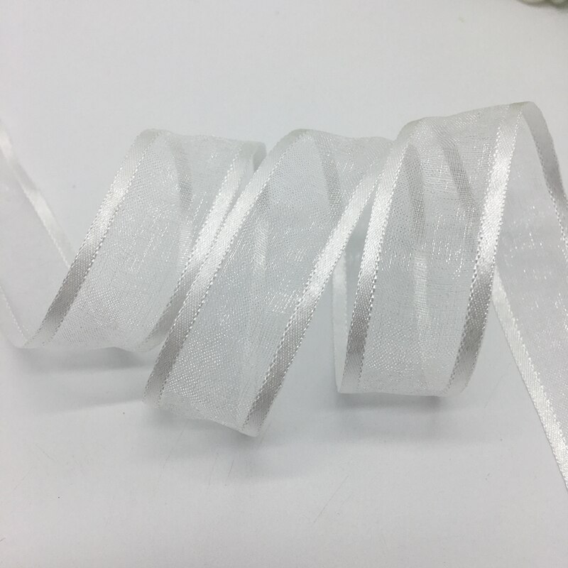 5 Meter 3/4 "(20mm) breitseite Organza Band Bogen Hochzeit Weihnachten Party Verpackung Dekoration Spitze Handwerk wählen Farben: 17