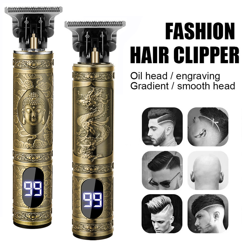 T9 Jahrgang Haars ch neider wiederauf ladbare Haars chneide maschine schnur verlieren Haars chneide maschine elektrische Haarschnitt Digital anzeige Trimmer für Männer