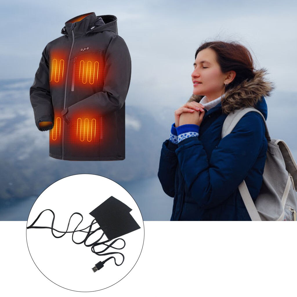 Electric Heating Pads Clothes Heating Pad Winter Heated Jacket Waist Belly Warming Mat Heater Heat Pads: Without Switch 2