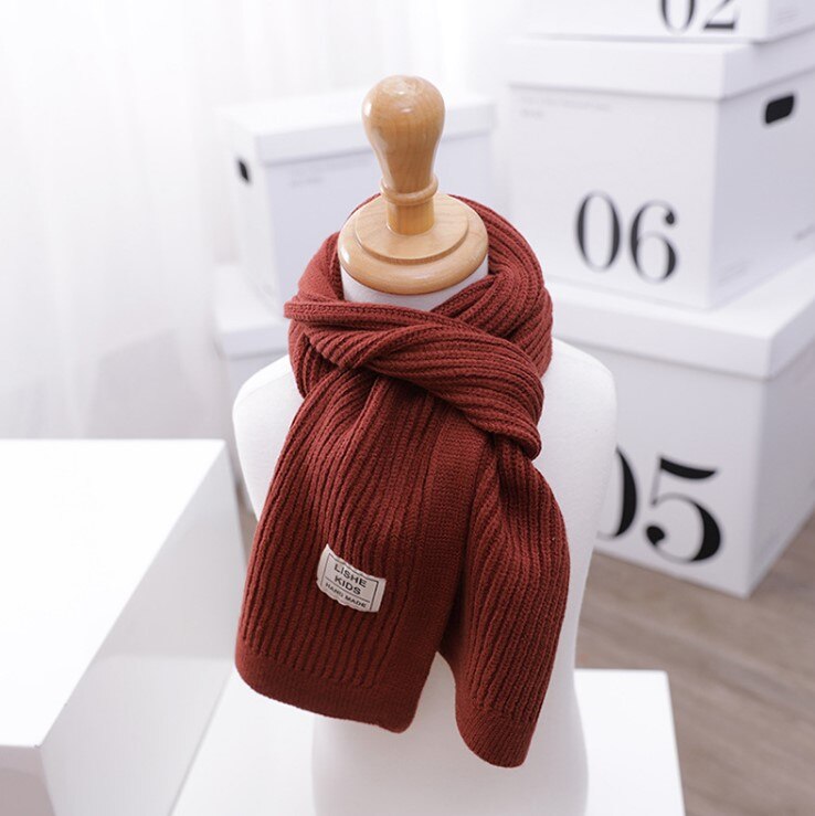 freundlicher schal Baby jungen und mädchen lange schal freundlicher gestrickte Winter warme schals halstuch шарф детский: Burgund