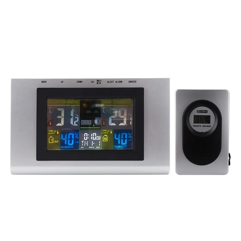 Explore Scientific ST1003H Draadloze Sensor Voor Temperatuur En Luchtvochtigheid Met Led Compatibel Met Weerstation Wsh4002 Wandmontage Of Tafelhouder Wit