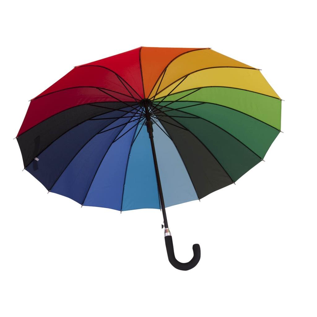Large Umbrella Uv Sun-Block Waterproof Windproof 25 ”Size Rainbow Pattern BiggbrellaMen Women Umbrella