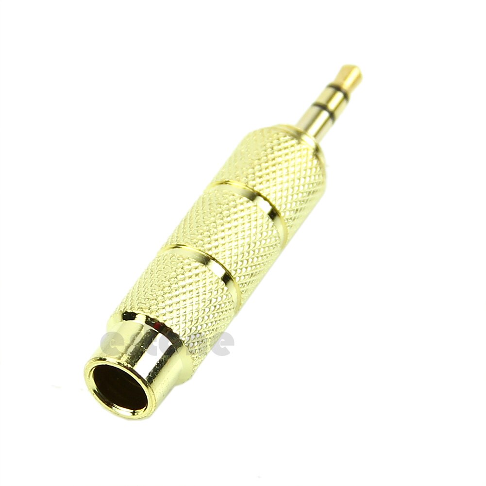 Microphone 6.35 mm Female to 3.5 mm Male Stereo Connector Adapter Plug