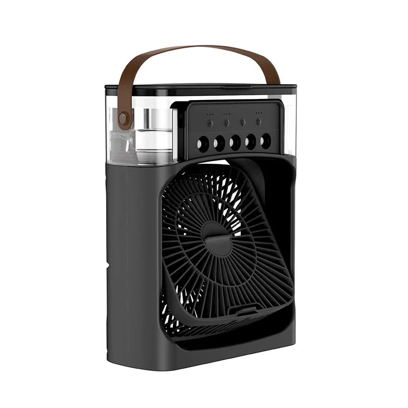 Portable Air Cooler, Mini Air Conditioner Fan USB Cooling Fan with 7 LED Lights 3 Speeds 3 Spray Modes Mini Air Cooler for Home, Office, Bedroom Portable Air Cooler, Mini Air Conditioner Fan USB Cooling Fan with 7 LED Lights 3 Speeds 3 Spray Modes Mini Air Cooler for Home, Office, Bedroom