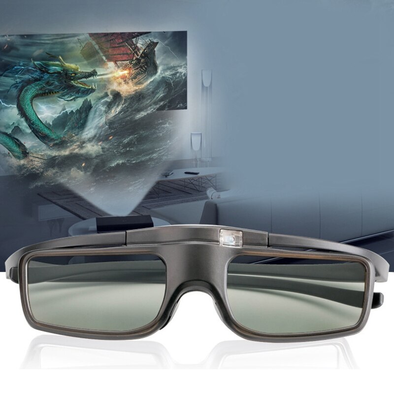 Obturador activo recargable gafas 3D sin Ghosting para proyector DLP Link