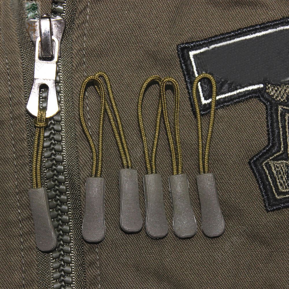 20Pcs Zipper Pull Puller End Fit Rope Plastic Zipper Rope DIY Bag Clothes Sewing Accessories
