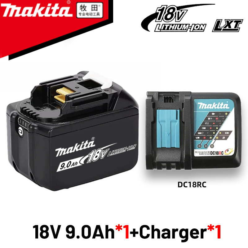 Original 18V Makita Lithium Battery 5AH 6AH 9AH BL1860B BL1850B bl1840 battery 100% BL1860 BL1815 18V Makita Charger