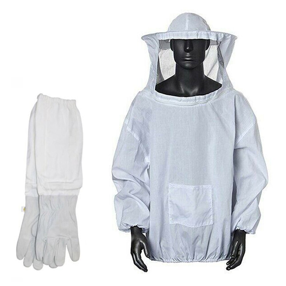 Beekeeping Protective Clothing + Gloves Kit Bite Defend Safety Suit Protection Bee Protective Clothing