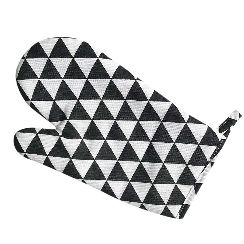 Gants de cuisine Anti-brûlure en coton, 1 pièce, mitaines de four isolantes Anti-chaleur avec lanière, outils de cuisson de cuisine: BW