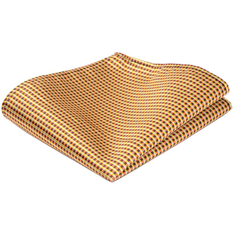 RBOCOTT Plaid Tie Set For Men Necktie Handkerchief Men's Classic Striped Neck Tie 8cm Red Blue Brown For Wedding