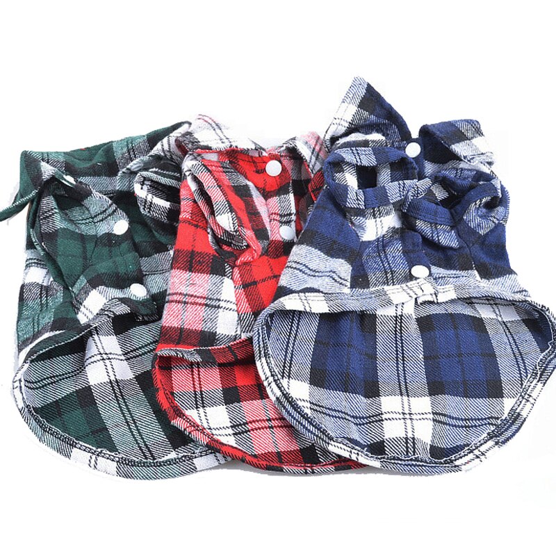 T-shirt à carreaux rayures pour animaux | Chemise pour chien, chiot, coton, manches courtes, grille, petit chien, vêtements printemps chiot Chihuahua, vestes