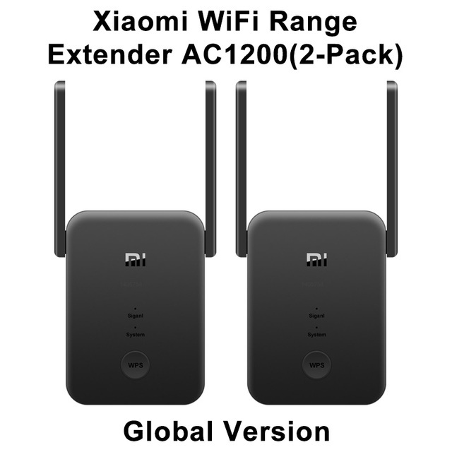 Nova versão global xiaomi ac1200 mi extensor de alcance wi-fi 2.4ghz 5ghz banda 1200mbps de alta velocidade wi-fi fazer hotspot repetidor rede: AC1200(2-Pack)