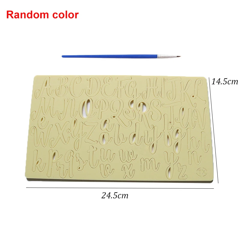 Kageværktøjer store bogstaver alfabet tal præget bogstav udstikker form dreng pige cookie udstikker stempel fondant køkkenværktøj
