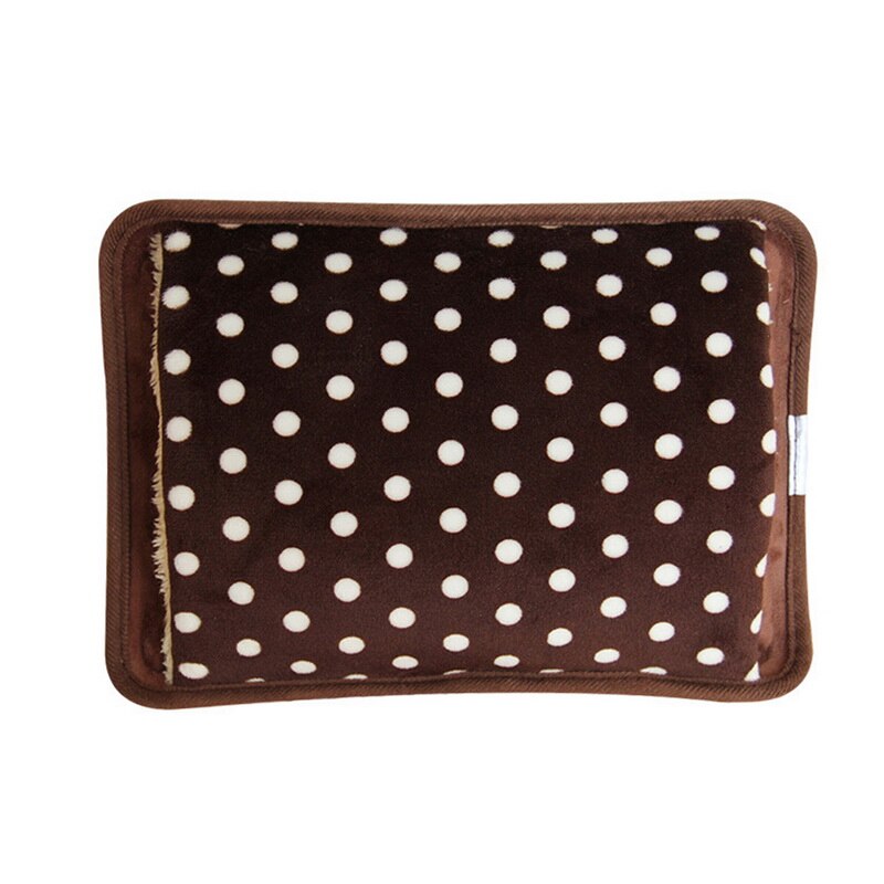 Calentador de manos eléctrico para invierno, calentador de manos eléctrico con carga insertada a mano, bolsa de agua: brown