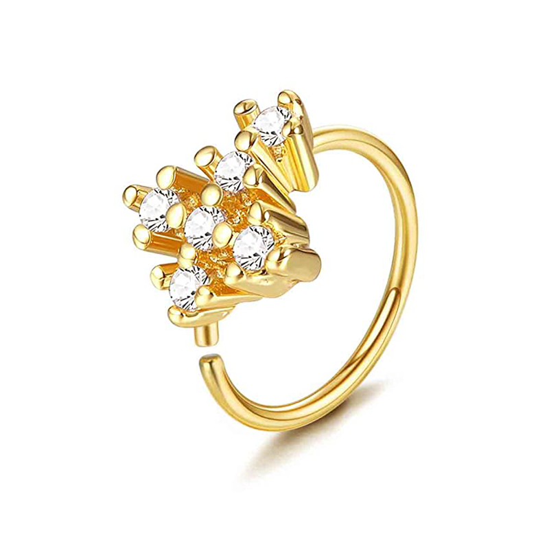 Drperfect-anillos para la nariz para mujer, tachuelas de acero quirúrgico de 20G, aro para la nariz, sacacorchos en forma de L, anillo para la nariz, joyería para Piercing en la nariz