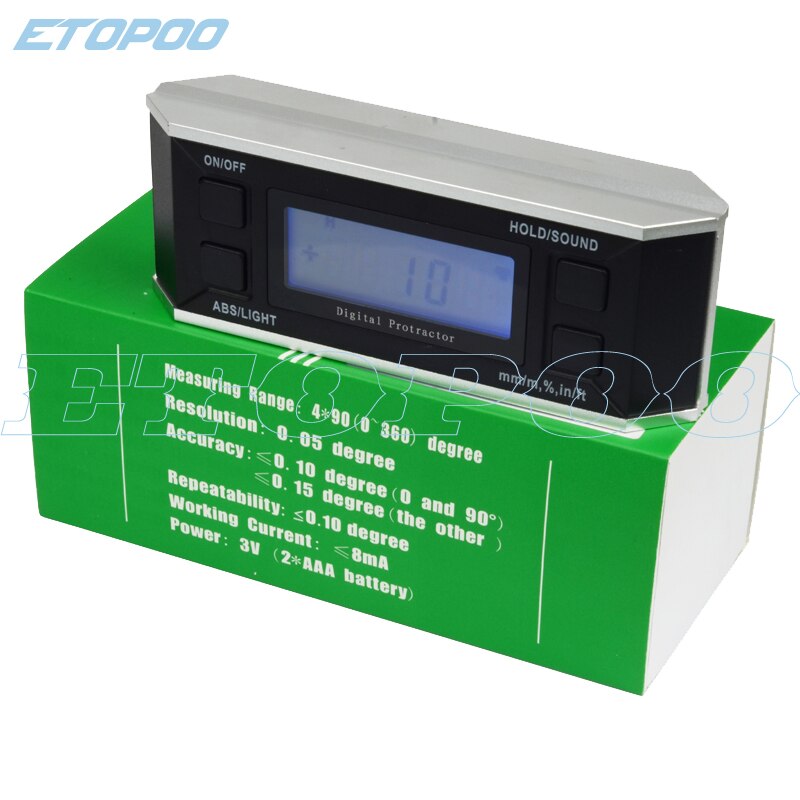 Digital Protractor Electronic Protractor inclinometer with magnet illuminate Level Angle Gauge Level Box Inclinometer