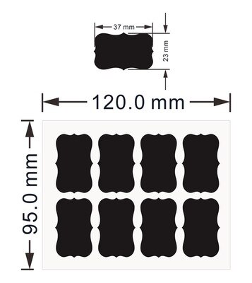 PVC contenedores de almacenamiento pegatinas de etiquetas para pizarra impermeable vidrio Metal botella papel de etiqueta especias azúcar puede pegatinas etiqueta: B-10PCS