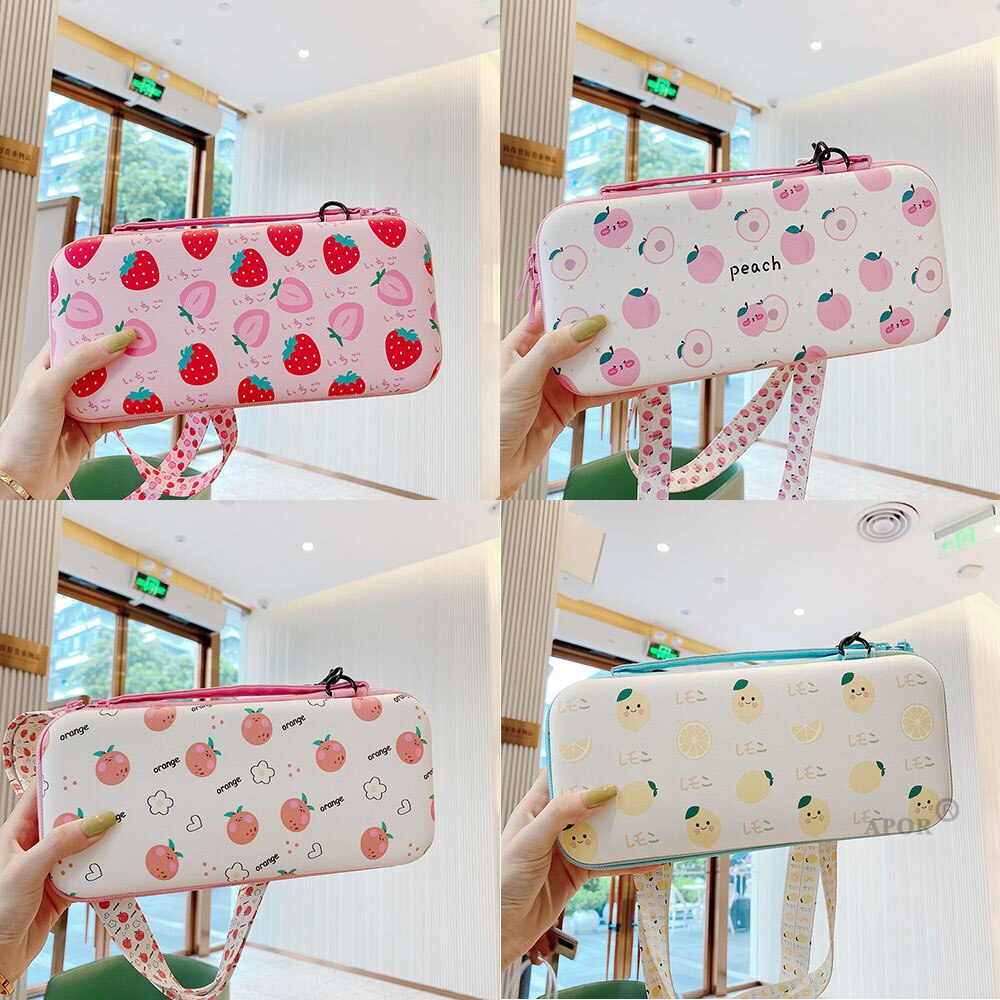 Sweet Fruit Switch Storage Bag PU Waterproof Hard Cover Shell NS Protective Box Carrying Case For Nintendo Switch Accessories