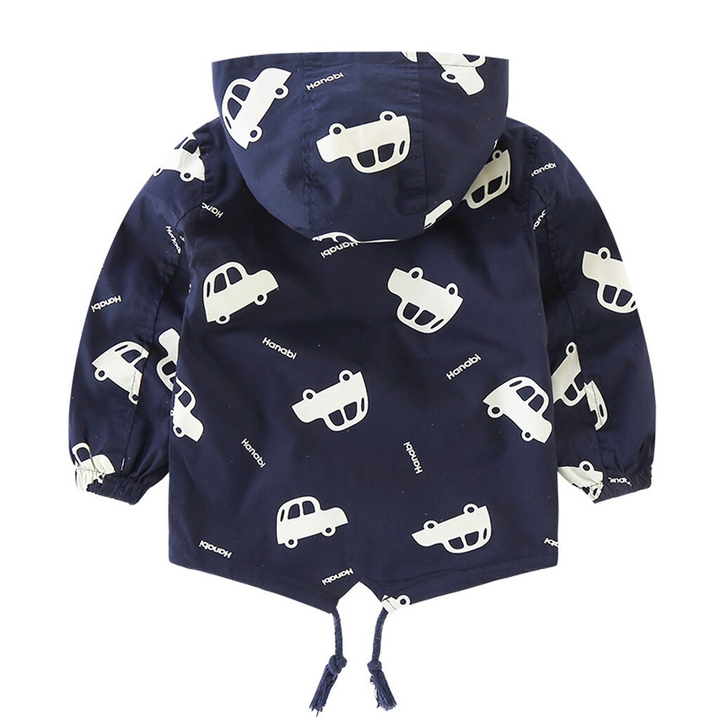 Printemps Automne Enfants Bambin Garçon Veste Enfants Manteau Garçons Vêtement D'extérieur Pour Filles Garçon Dessin Animé Imprimé Coupe-Vent À Capuche Bébé Enfants Vêtements