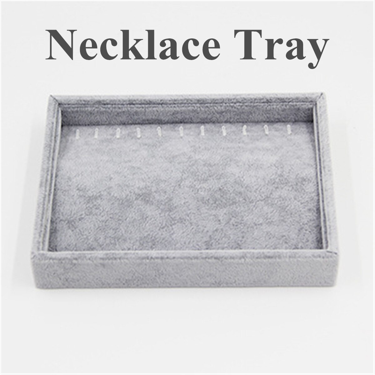 8 stil Elegante Grau Samt Stapelbar Schmuck Ring Ohrring Armbinde Anzeige Tablett 24 Gürtet fallen Halfter Organisatoren Lagerung Showcas: 4