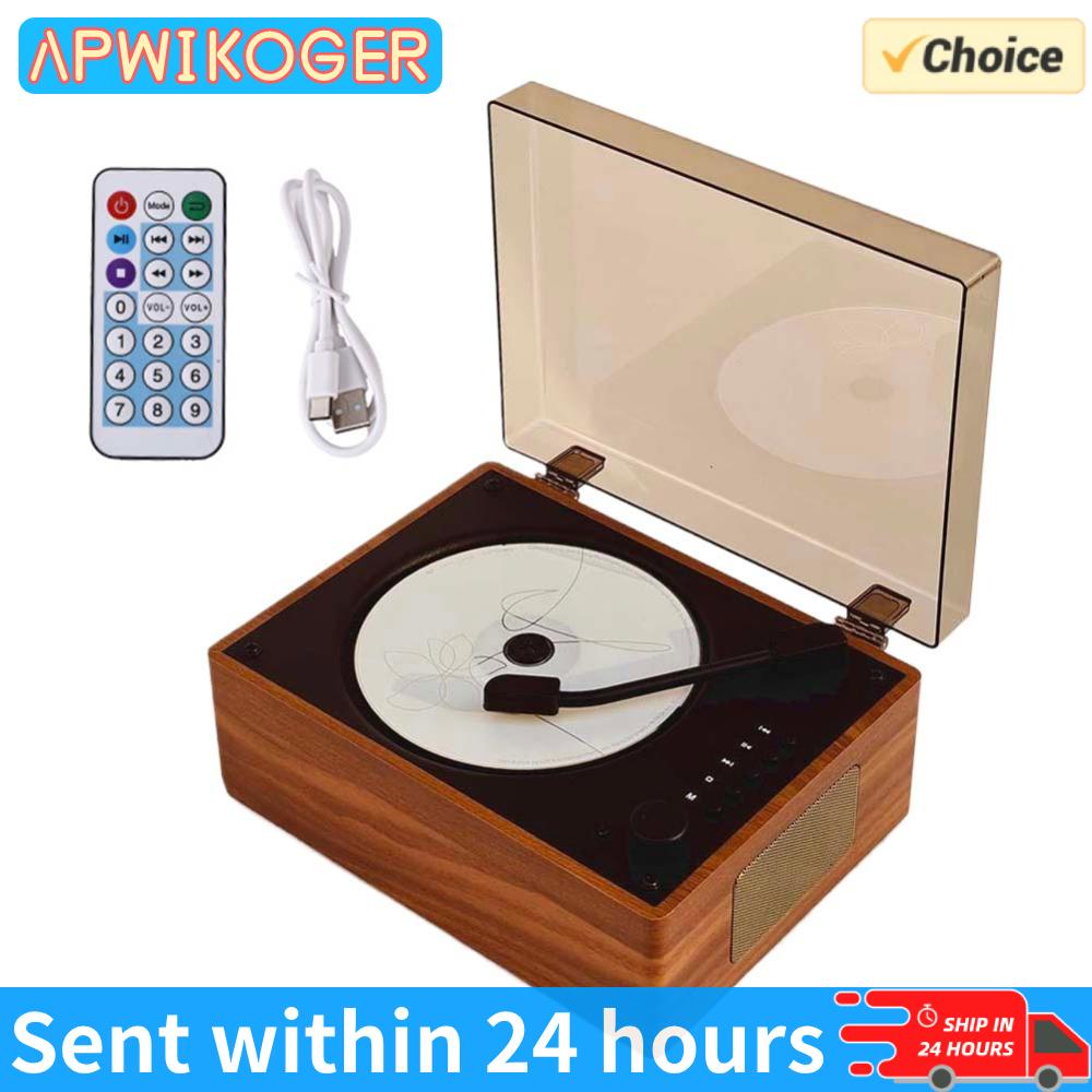 Tragbarer cd-player, wiederaufladbar, mit fernbedienung, bluetooth-fähig, unterstützt 5.0 cd-laufwerke, usb und 3.5mm aux-eingänge, ideal für die heimdekoration.