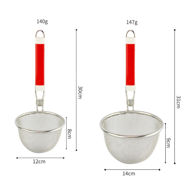 1 Pc Rvs Pasta Mand Mesh Spider Voedsel Knoedel Noodle Zeef Micro-Geperforeerde Zeef Skimmer Voor Keuken