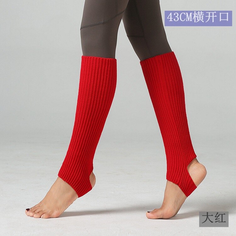 1 paar dames meisjes beenwarmers sokken lange sokken zonder voet winter herfst dans ballet kousen volwassenen en kinderen dijbeenwarmers: Rood
