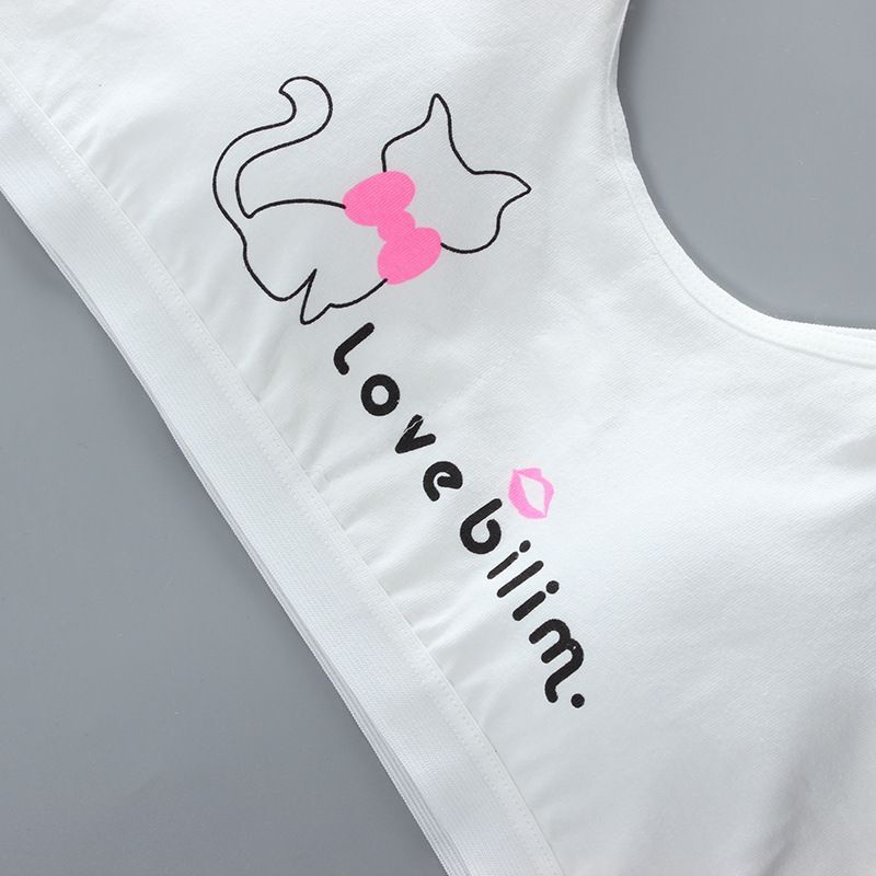 Soft Bra Teenage Underwear Bra Set Training Bras and Panties Puberty Students Bra Vest