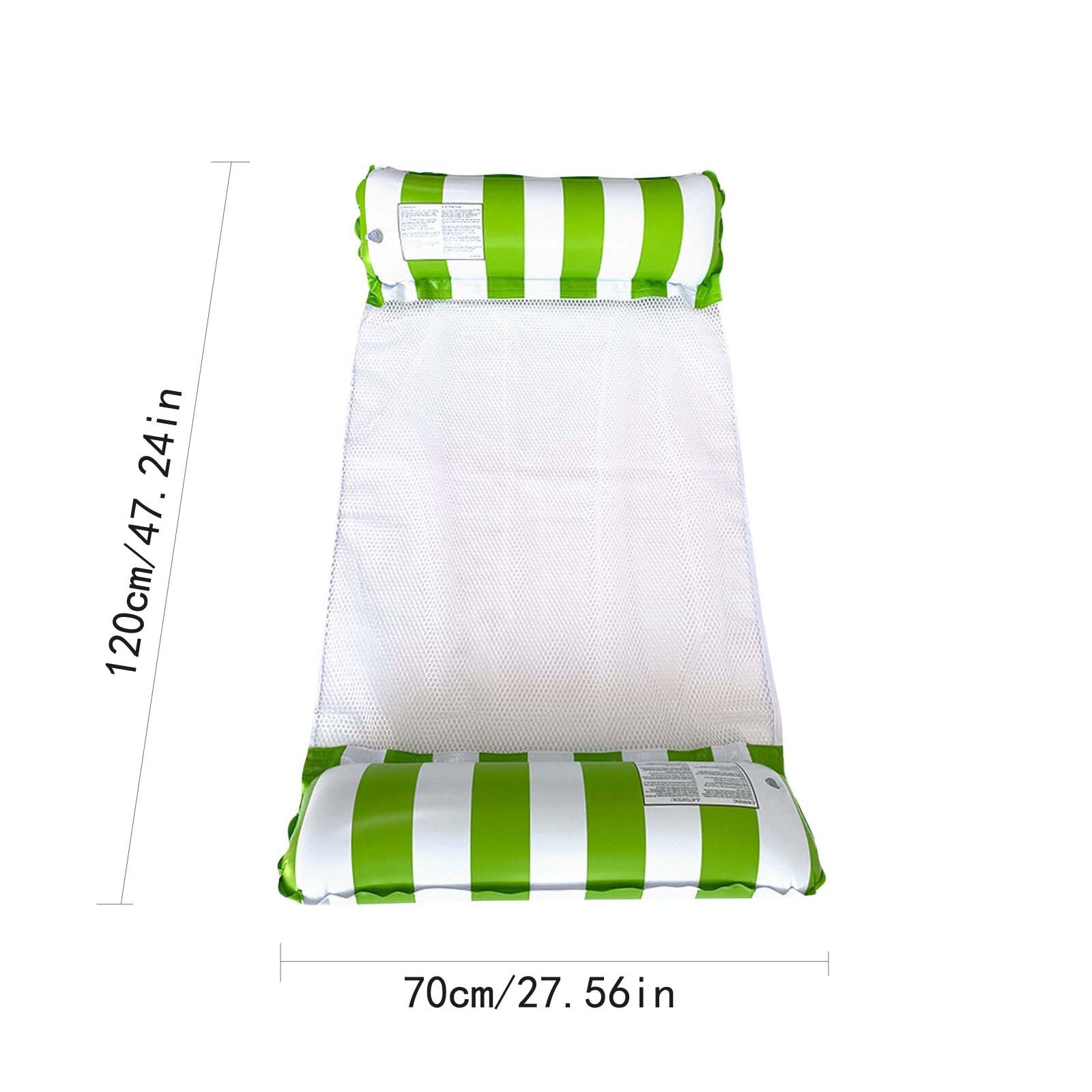 Drijvende Water Hangmat Vlotter Lounger Drijvende Speelgoed Opblaasbare Drijvende Bed Stoel Zwembad Opvouwbare Opblaasbare Hangmat Bed