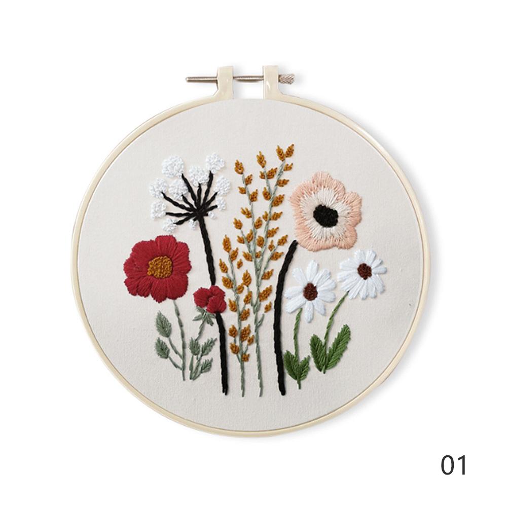 Flowers Patterns DIY Cross Stitch Kits Handmade Crafts Sewing Supplies 3D European Embroidery Materials Package Needlework Set: 01