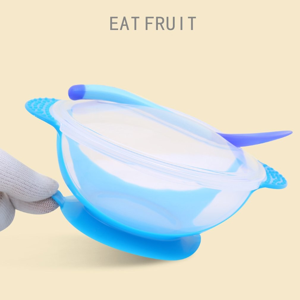 Temperatuur Sensing Feeding Lepel Kind Servies Voedsel Kom Leren Gerechten Service Plaat/Tray Baby Servies Set
