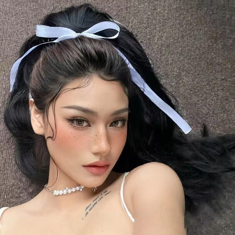 Cinta con lazo para el pelo de colores coreanos, pinzas para el pelo con lazo a la , horquillas con Clip LATERAL, diadema para mujer, accesorios para el cabello