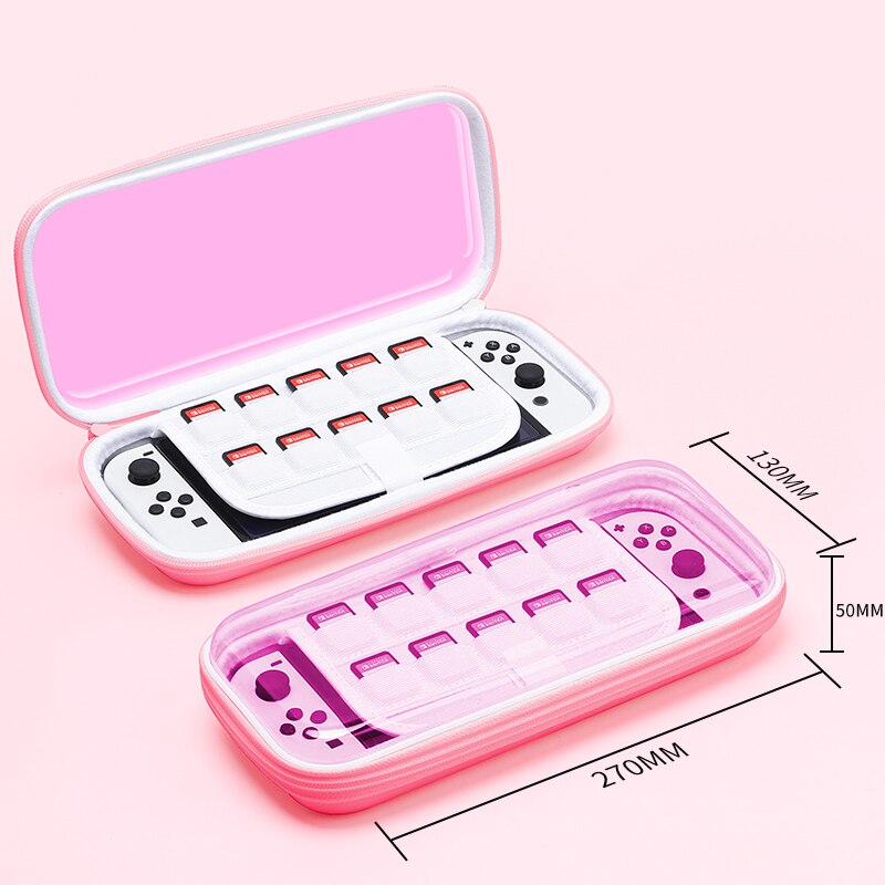 2022 Crystal Hard Shell Case for Nintend Switch OLED Carrying Storage Bag for Nintendo Switch Console Joycon Game Accessories: B