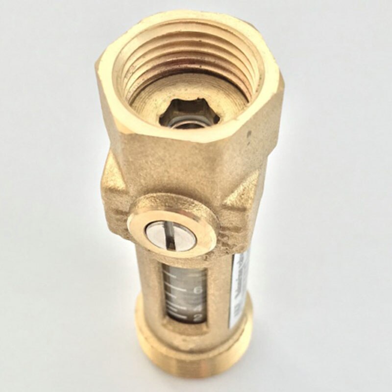 G3/4 Male x G1/2 Female Mechanical Flow Meter Reading 2-8L/Min USC-MS21TA Spring Flowmeter Brass Flow Reader Balancing Valve