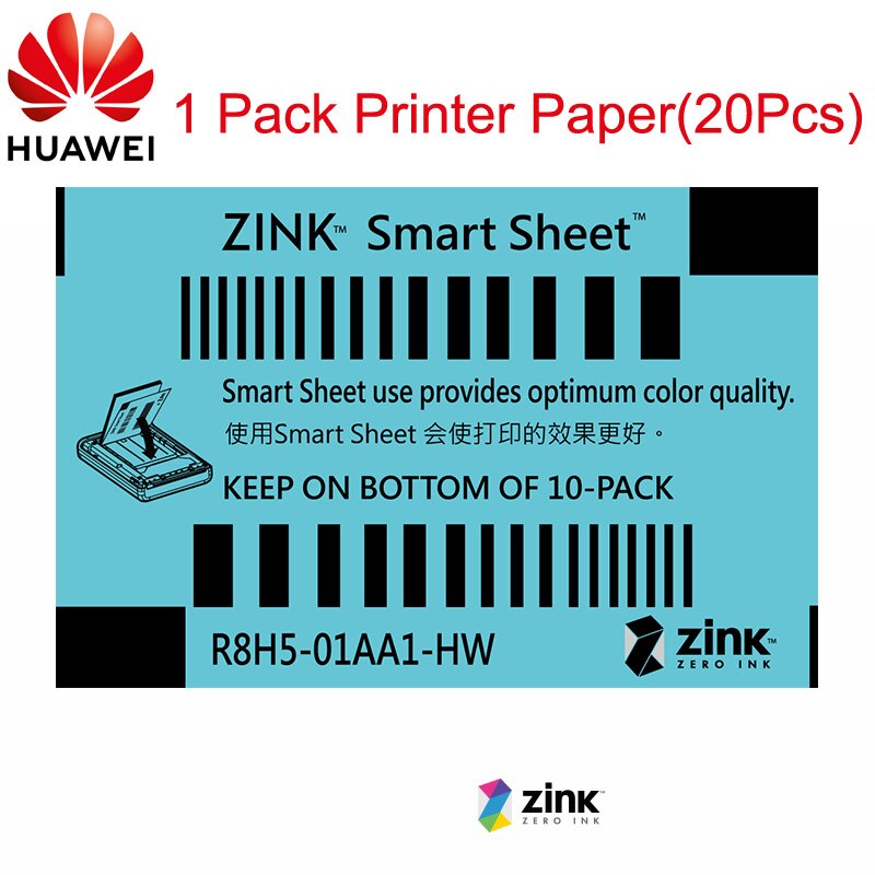 Huawei-impresora de fotos portátil Original, papel Zink: Printer Paper 20pcs