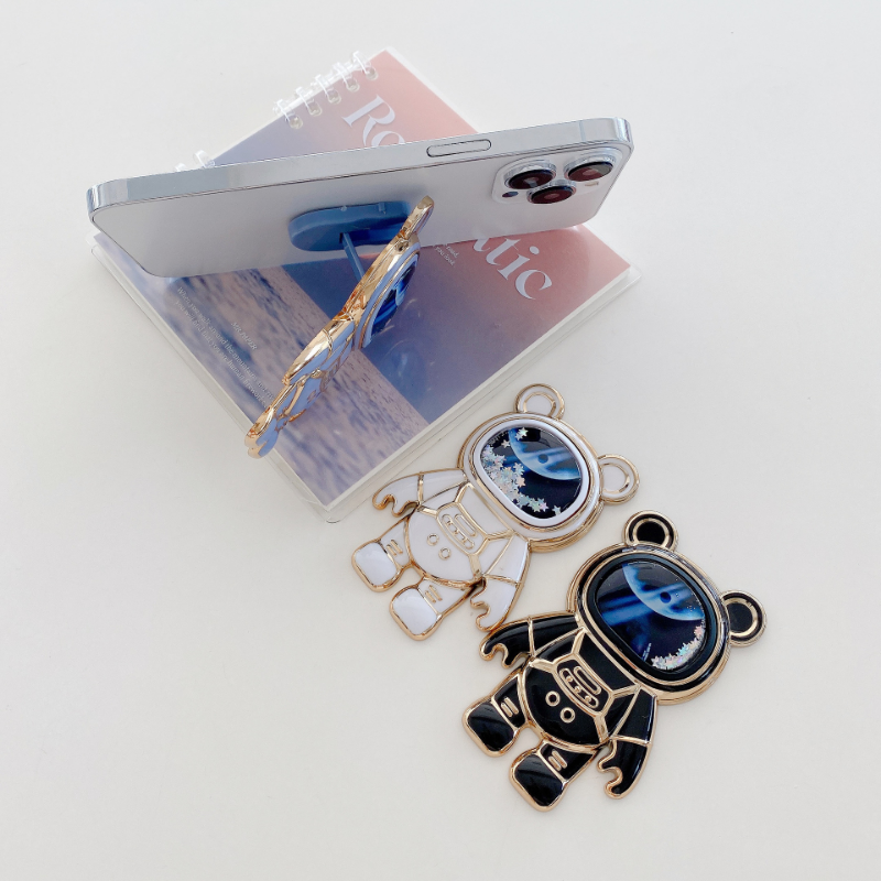 Faltbare Desktop Halterung Kawaii Cartoon Ständer Nette Flüssigkeit Treibsand Astronaut Ständer Halter Telefon Halter Schreibtisch Zubehör