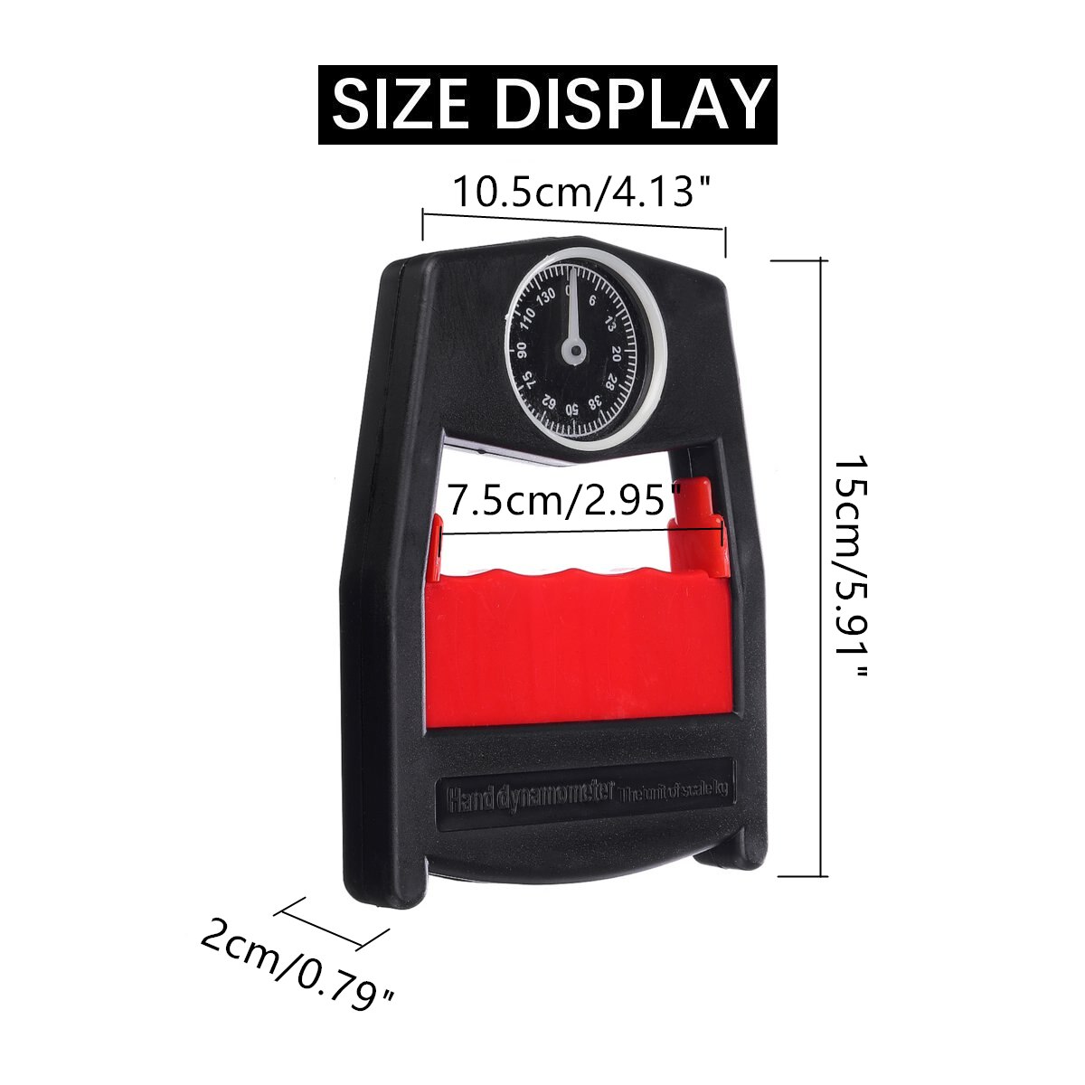 130Kg/286Lbs Capacity Digital Hand Dynamometer Grip Power Strength Measurement Meter Pressure Force Gauge Tool Fitness Equipment