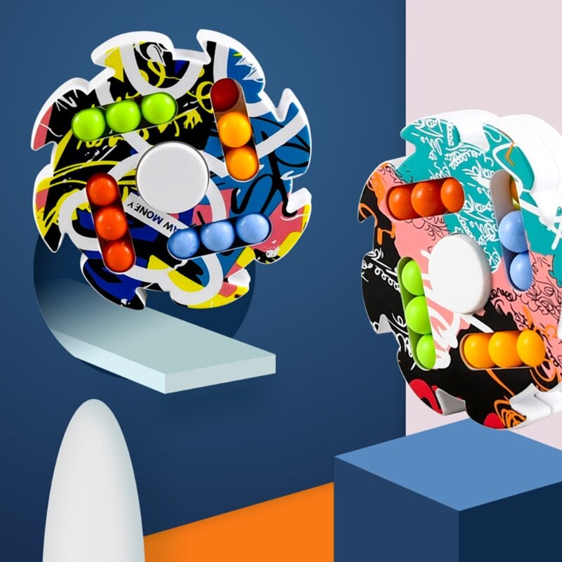 Handhold Bead Puzzle Fine Motor Skill Training Sensory Toy for Activity Center K92D