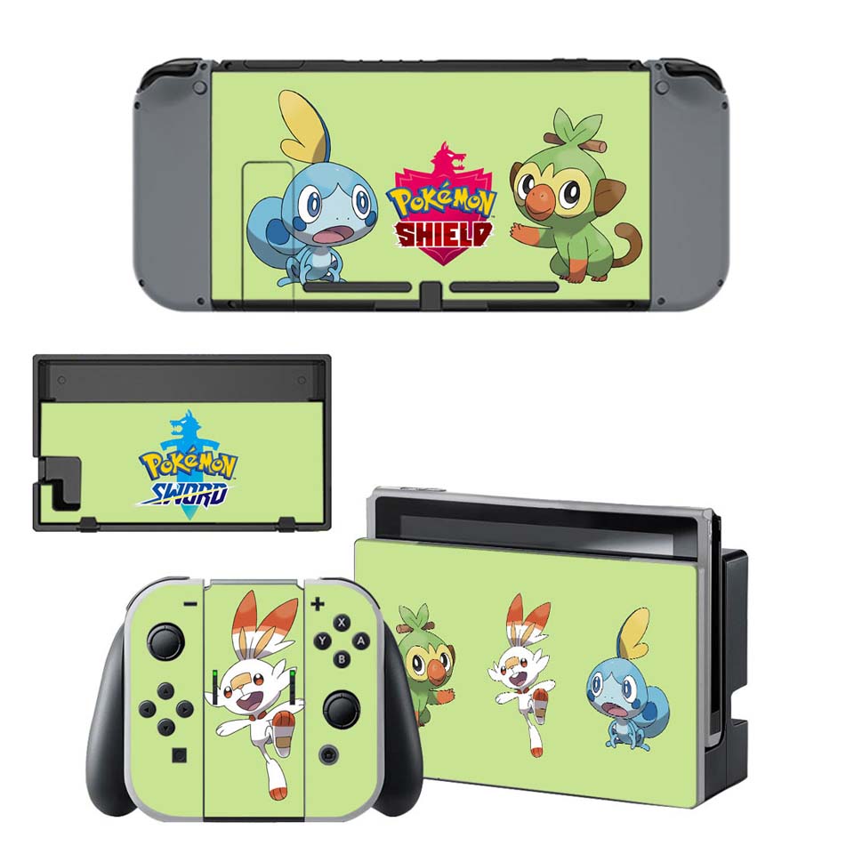 Nintend Switch Console + Vreugde-Con Controller Vinyl Skin Sticker Set voor Pokemom Beschermende Skins voor NS Schakelaar: YSNS1875