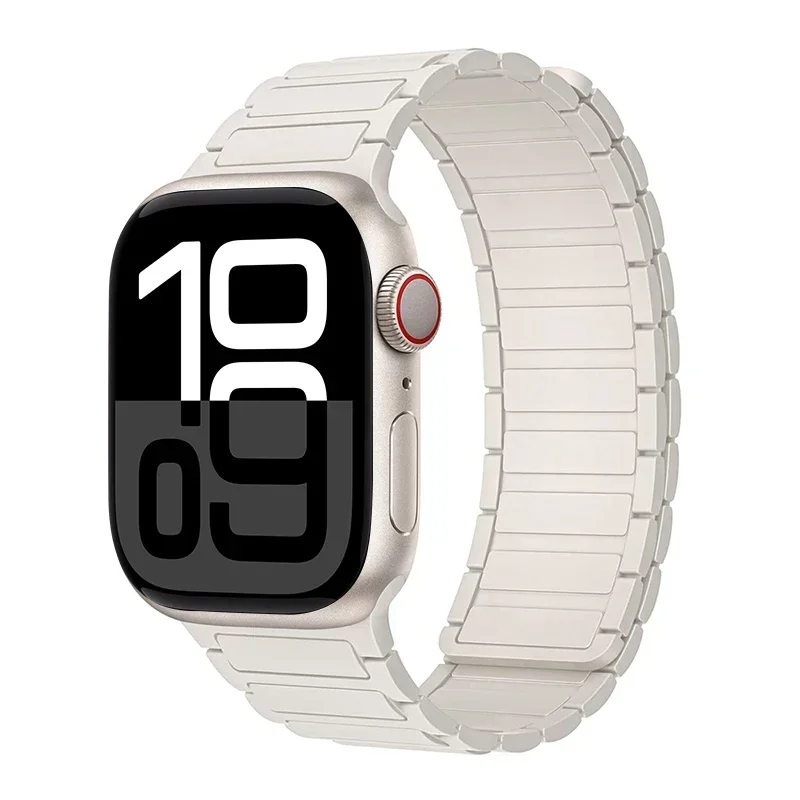 Magnetarmband für Apfel Uhr Band 45 mm 44 mm 40 mm 46 mm 41 mm 42 mm 38 Silikonarmband iWatch Serie 8 7 6 Se 9 10 Ultra 2 49 mm: Grün Blau / 12mm