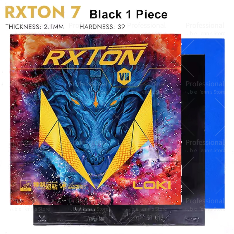 Loki rxton 1 3 5 7 tênis de mesa borracha pegajosa ping pong borracha topsheet com esponja elástica pré-intonizada loki borracha paletas de