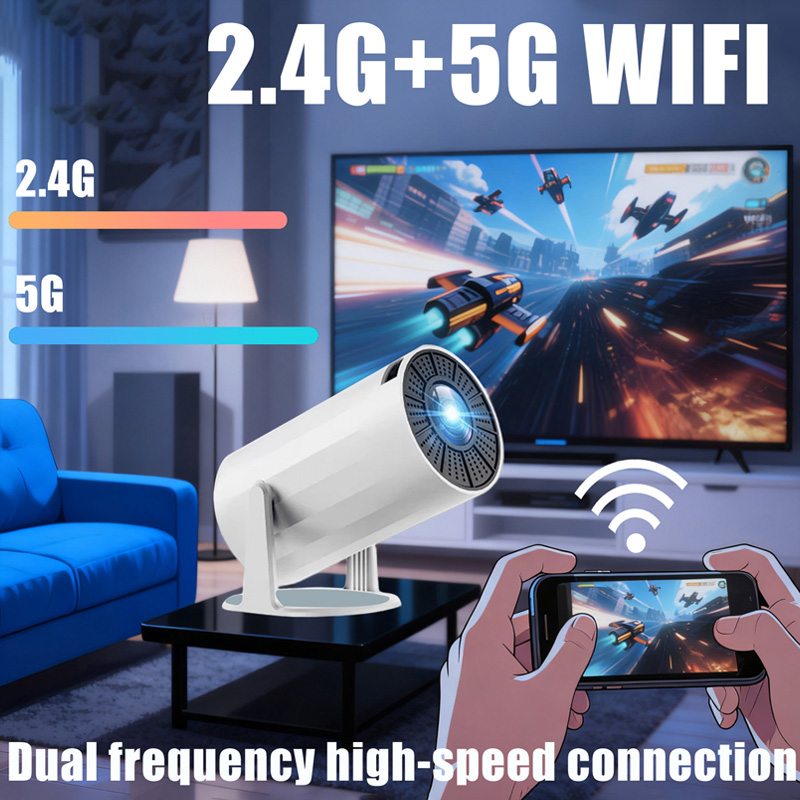 Portable projector,  x8 high-resolution projection handheld projector, birthday gift, christmas gift