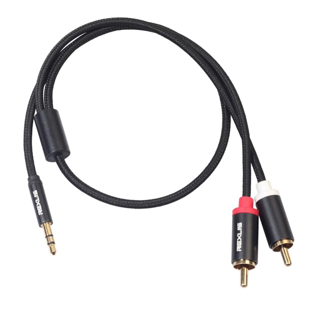 3.5mm to RCA Stereo Subwoofer AUX Cable Connector Splitter Wire 50cm